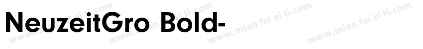 NeuzeitGro Bold字体转换